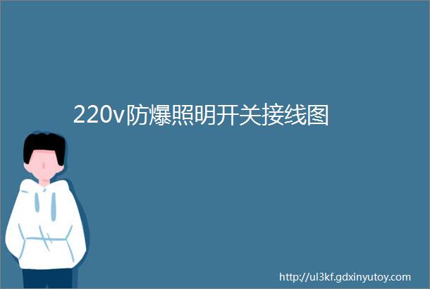 220v防爆照明开关接线图